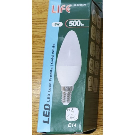 LAMPADINA LIFE LED E14 5W 500 LUMEN 39.920037F